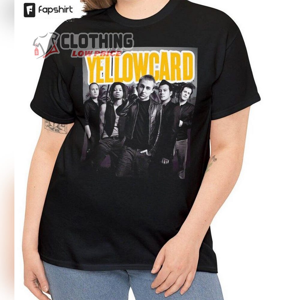 Yellowcard The Original Line Vintage Sweatshirt, Yellowcard Concert Short Sleeve Merch