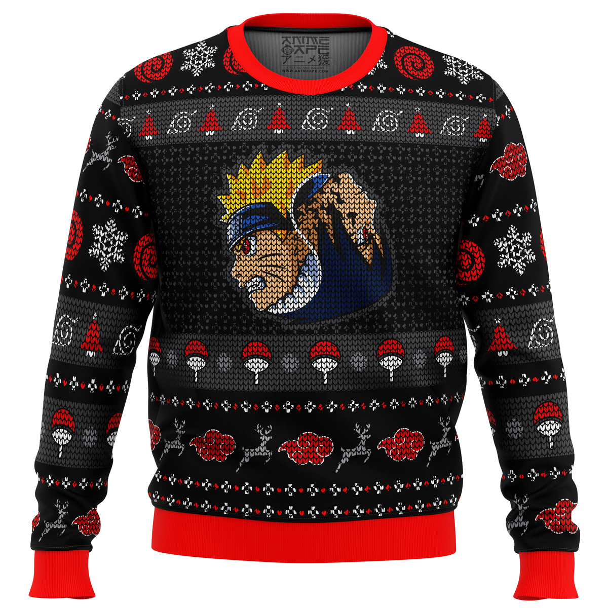 Yin Yang Naruto Sasuke Ugly Christmas Sweater - Chow Down Movie Store