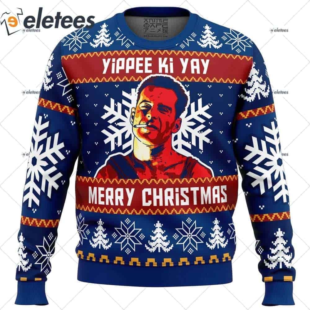 Yippee Ki Yay Die Hard Ugly Christmas Sweater