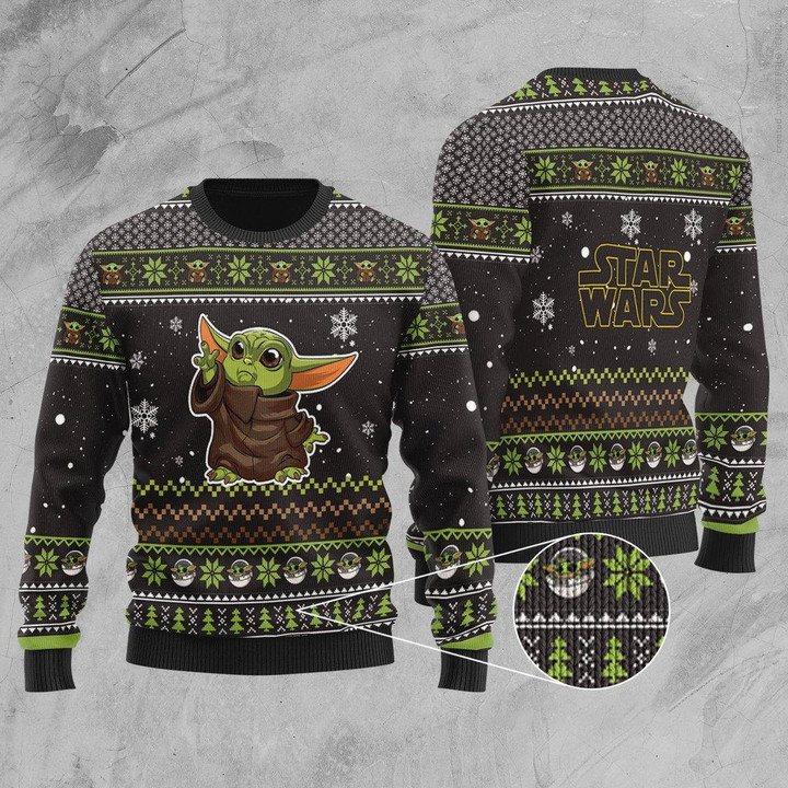 Yoda Christmas Sweater - Chow Down Movie Store