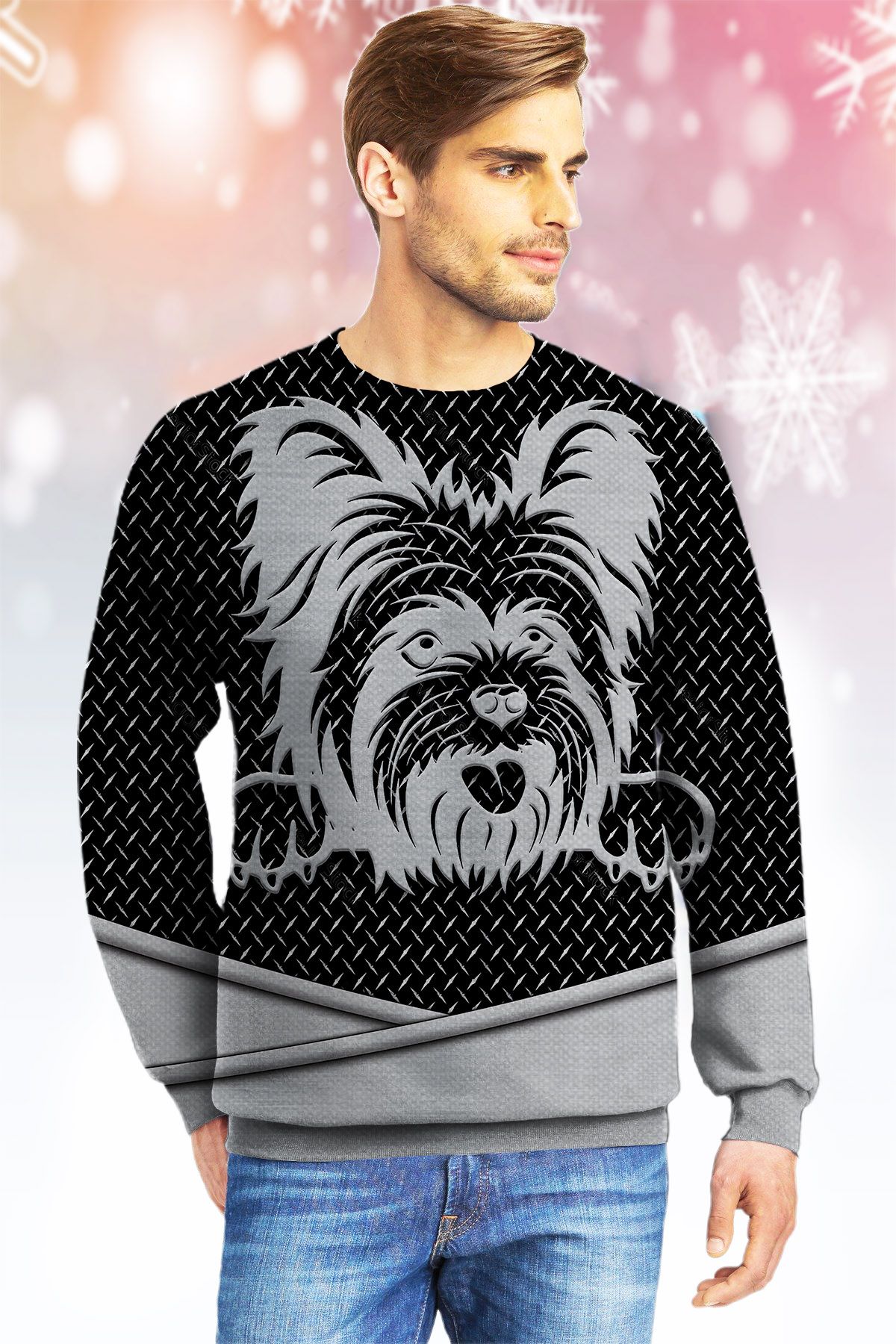 Yorkshire N KVH Ugly Christmas Sweater - Chow Down Movie Store