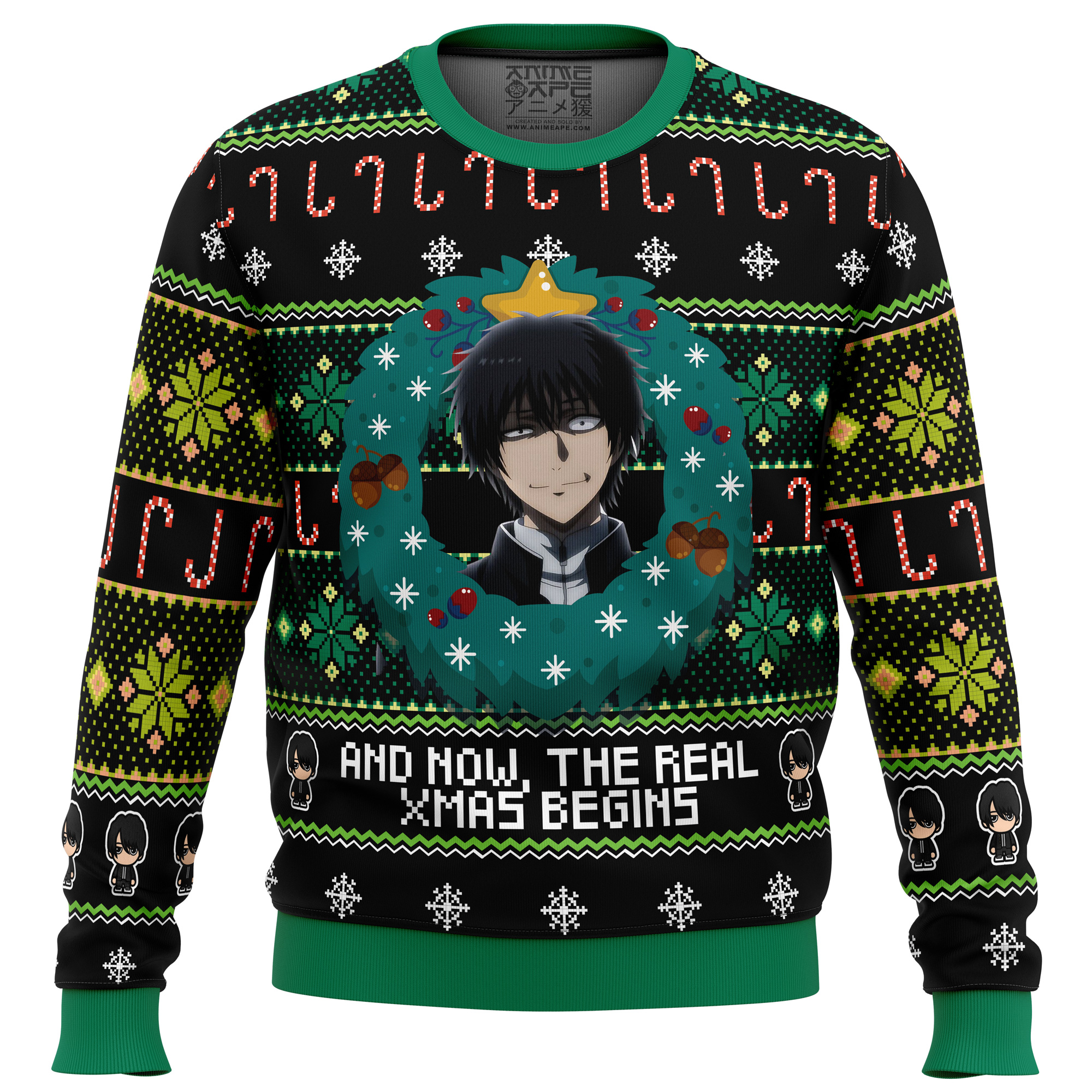 Yuuichi Katagiri Tomodachi Game Ugly Christmas Sweater - Chow Down Movie Store