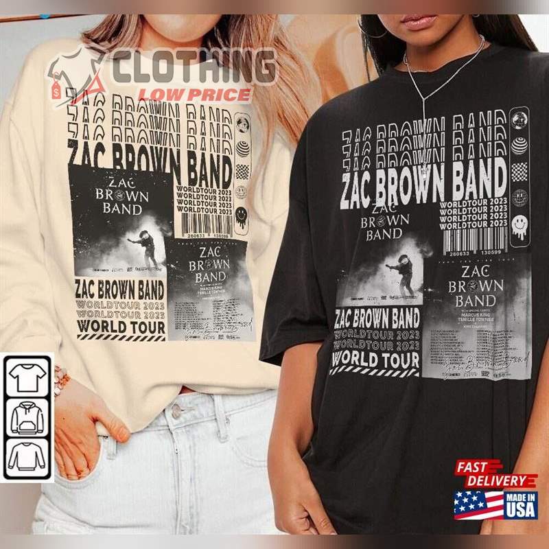 Zac Brown Band Music Shirt, Zac Brown Band From The Fire Tour 2023 Tickets Album Hoodie, Zac Brown Band 2023 Tour Merch