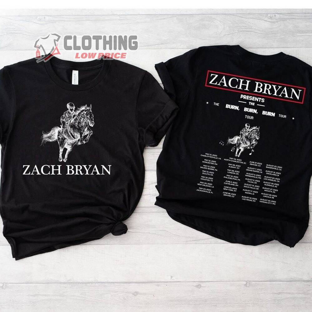 Zach Bryan Concert 2023 Sweatshirt, Zach Bryan The Burn Burn Burn Tour T-Shirt, Zach Bryan Tour 2023 Hoodie