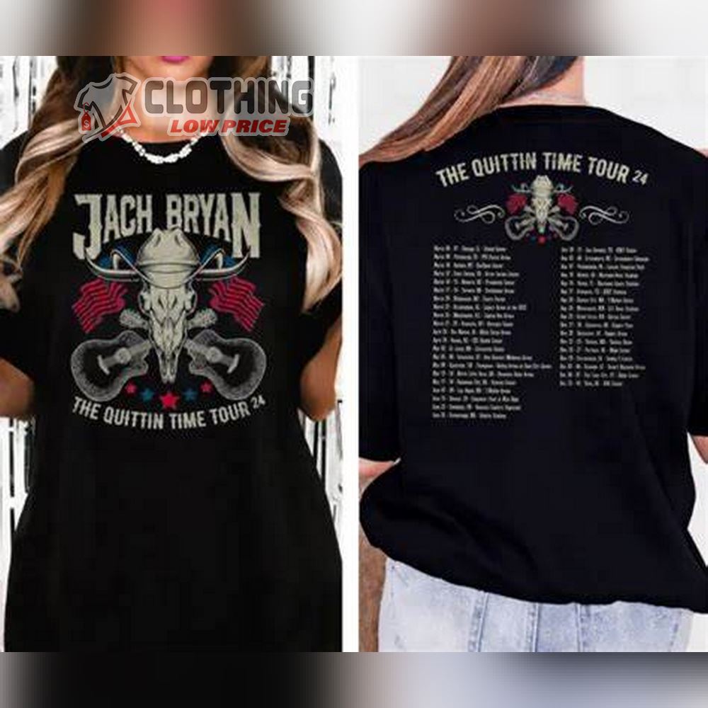 Zach Bryan The Quittin Time Tour 2024 Setlists Merch, Zach Bryan Northen American Tour Dates 2024 T-Shirt