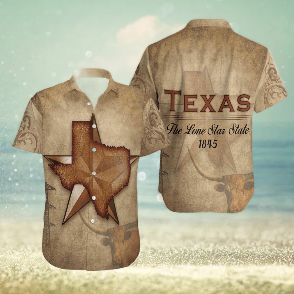 1845 The Lone Star State Texas 3D Hawaiian Shirt - Limotees