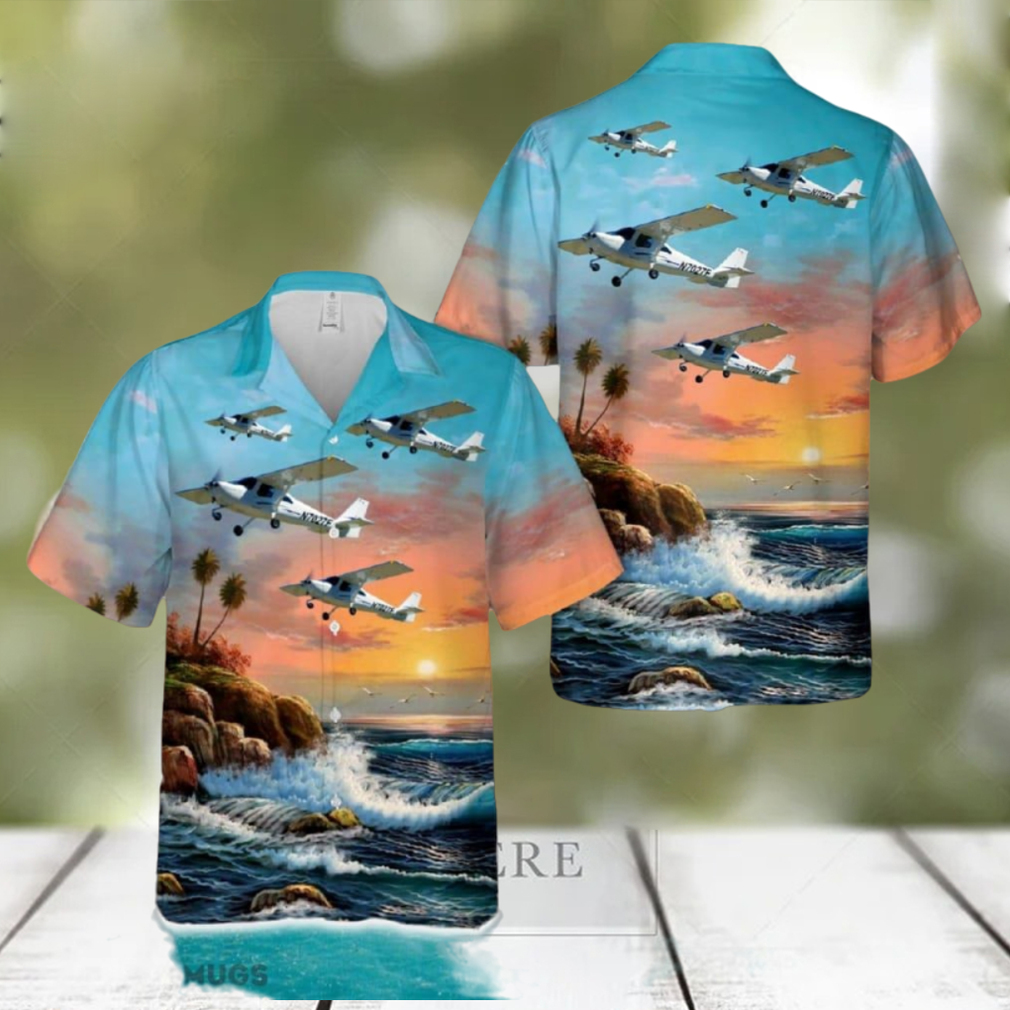 2011 Cessna 162 Skycatcher Hawaiian Shirt - Limotees