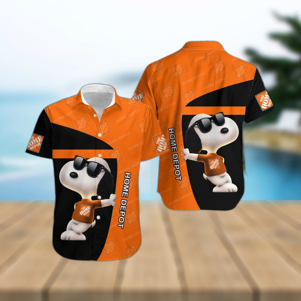 3D All Over Printed Home Depot Cute Snoopy Short Sleeve Summer Gift Hawaiian Shirt - Limotees