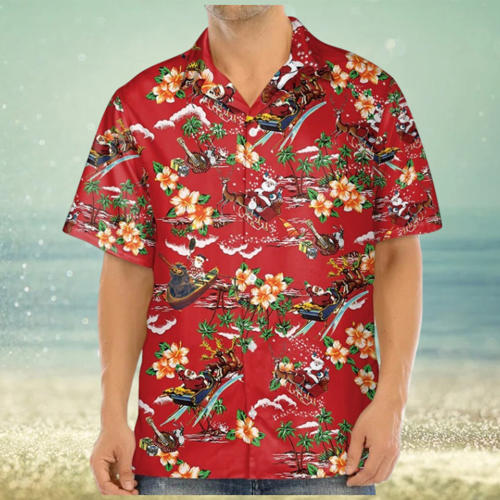 3D Christmas Santa Hawaii Shirt - Limotees