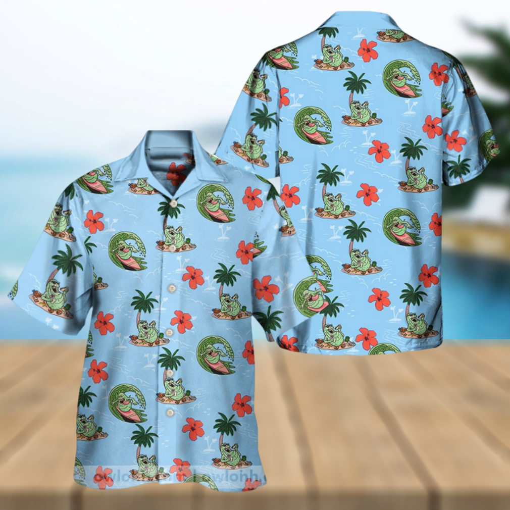 3D Ghostbusters Slimer Ugly Hawaii Vibe Custom Hawaiian Shirt - Limotees