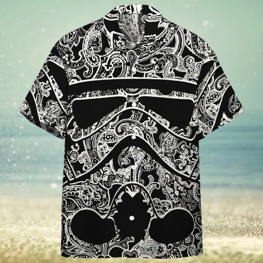 3D Star Wars Bandana Black And White Custom Hawaiian Shirt - Limotees