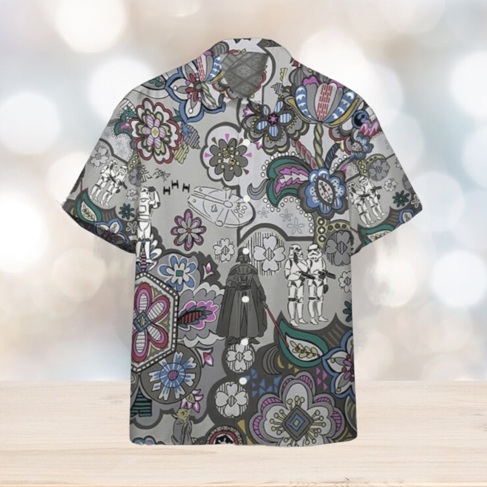 3D Star Wars Bandana Custom Gray Pattern Hawaiian Shirt Style Gift For Men And Women - Limotees