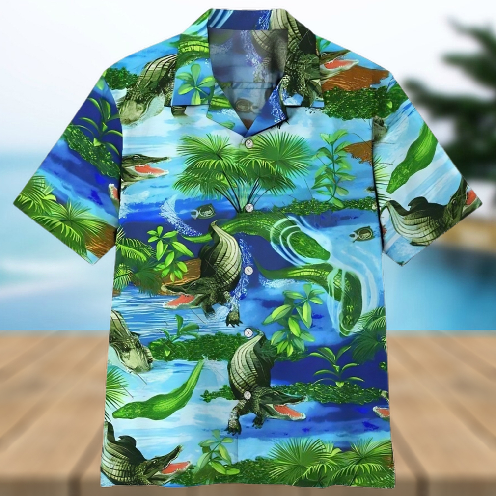 3d Crocodile Hawaiian Button Up Shirt Man - Limotees