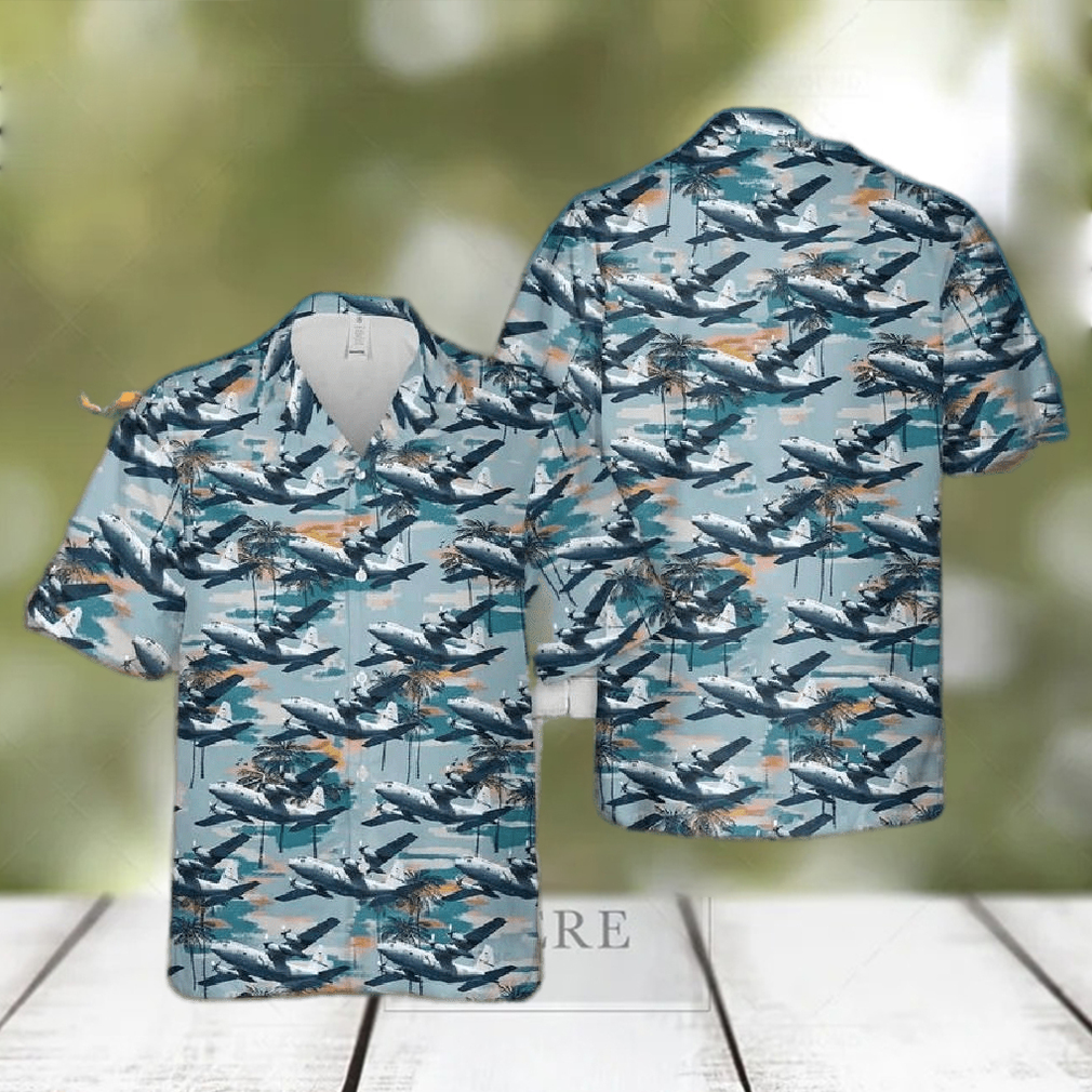 A Lockheed Wc 130h Of The 198th Airlift Squadron At Muniz Angb San Juan Hawaiian Shirt - Limotees