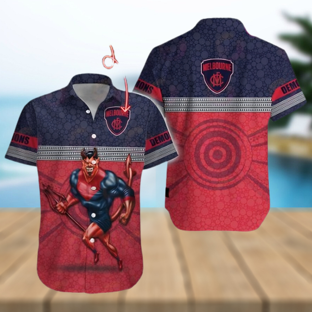 AFL Melbourne Demons Custom Name Hawaiian Shirt - Limotees