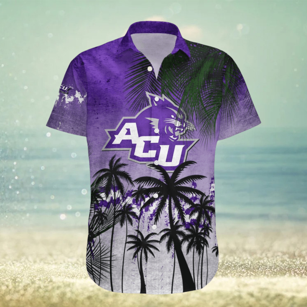 Abilene Christian Wildcats Hawaii Shirt Coconut Tree Tropical Grunge – NCAA - Limotees