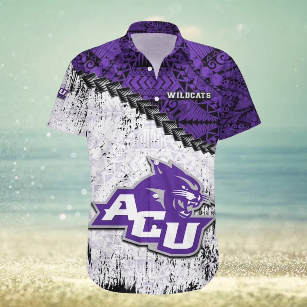 Abilene Christian Wildcats Hawaii Shirt Grunge Polynesian Tattoo – NCAA - Limotees