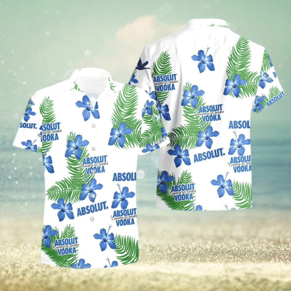 Absolut Vodka Hibiscus Flower Pattern Hawaiian Shirt And Short For Men And Women - Limotees