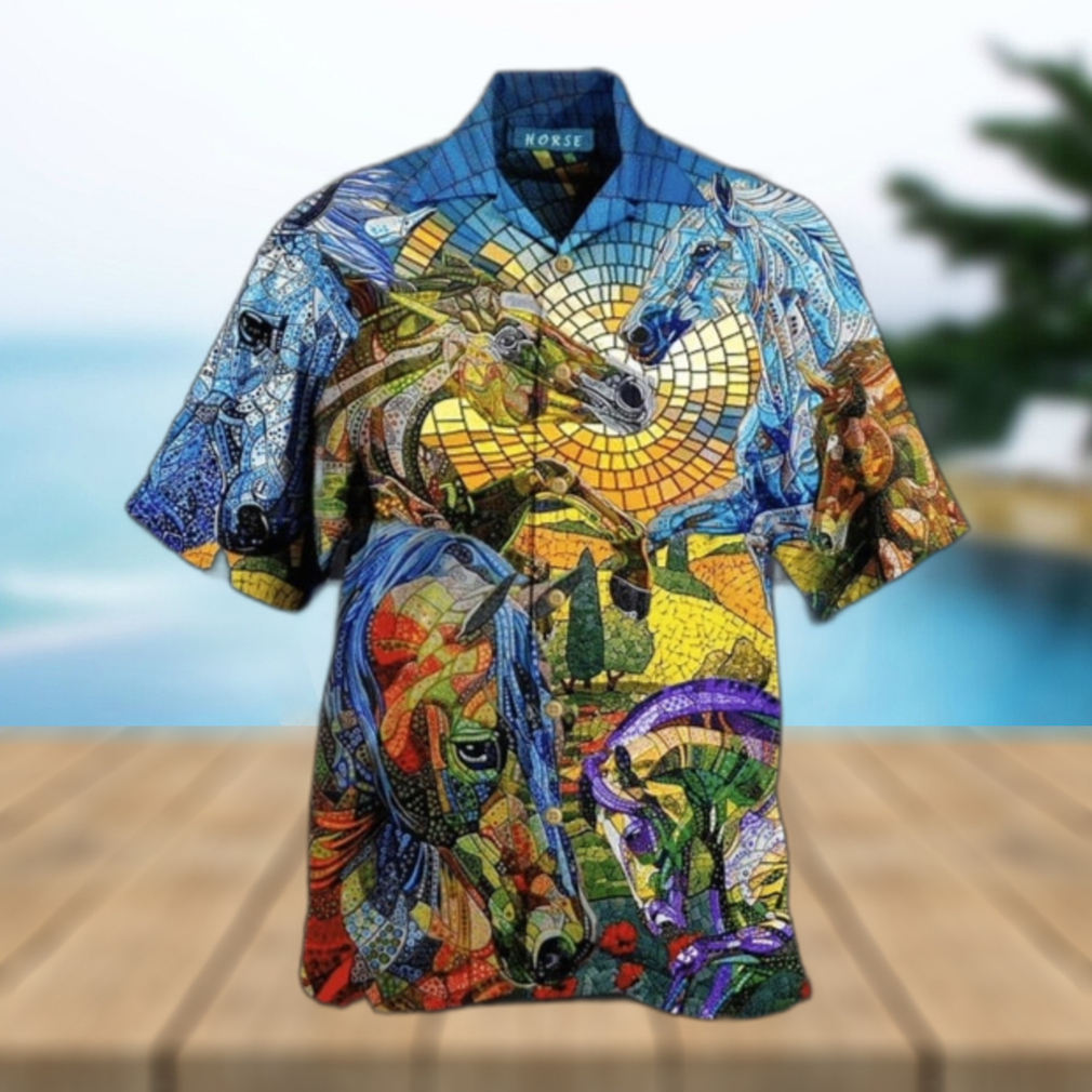 Abstract Horse All Over Printed Hawaiian Shirt - Limotees