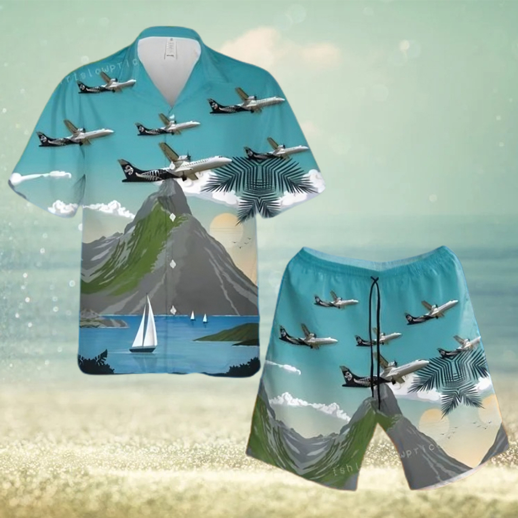 Air New Zealand Atr 72 212a(600) New Zealand Cheap Hawaiian Shirt And Short - Limotees