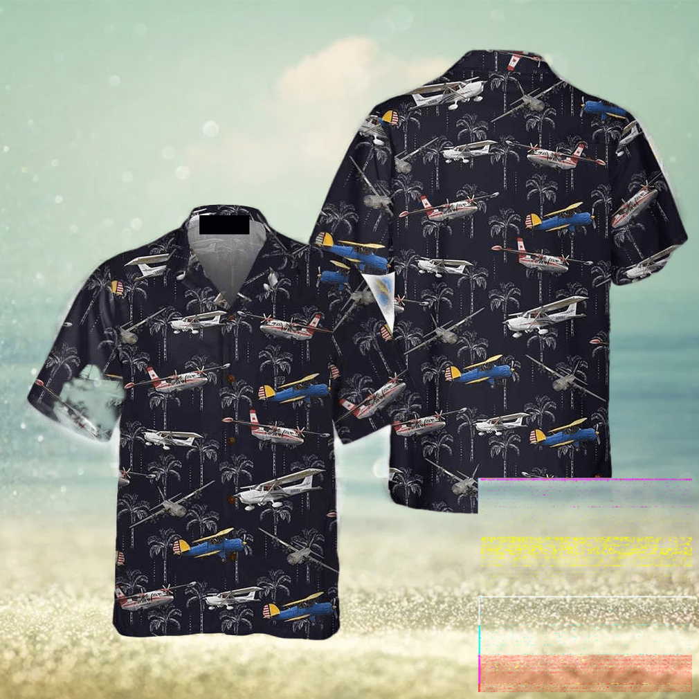 Aircraft On Coconut Forest 3D Hawaiian Shirt - Limotees