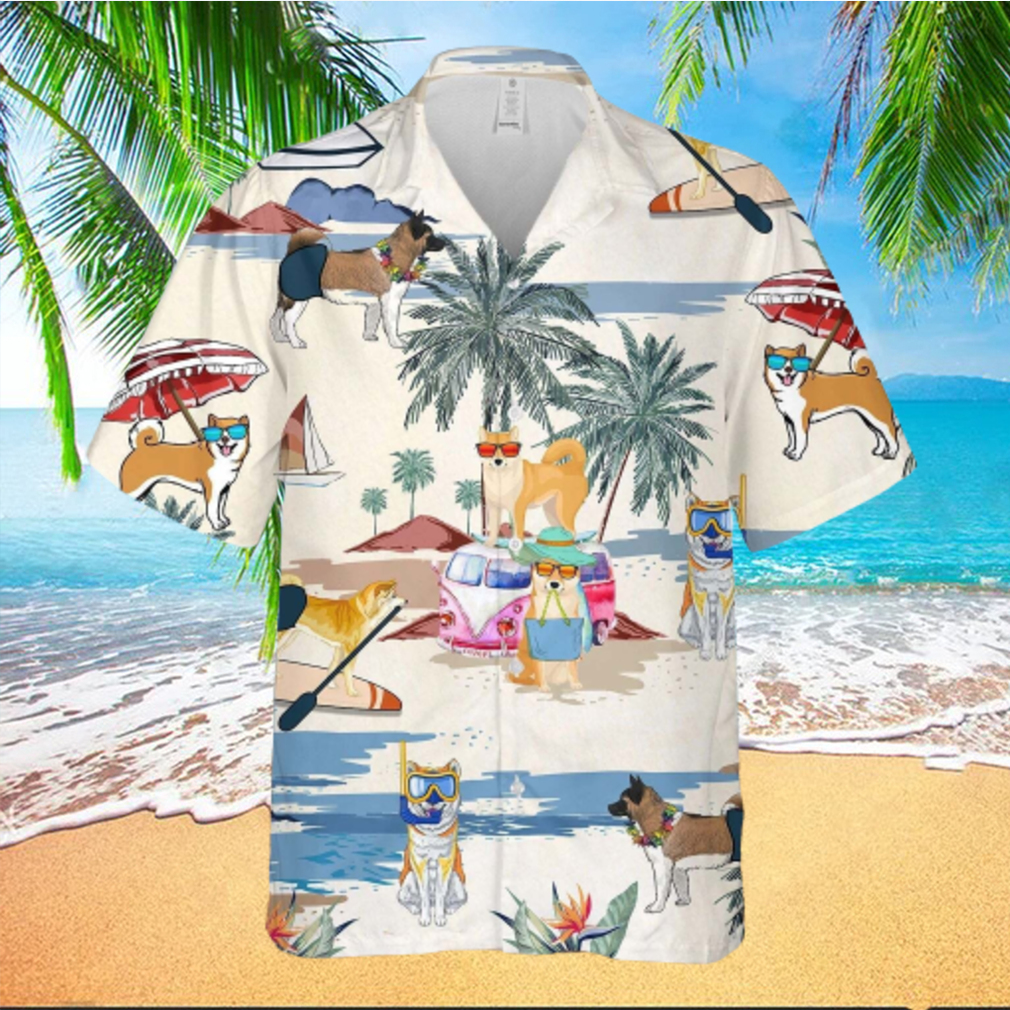 Akita Summer Beach Hawaiian Shirt - Limotees