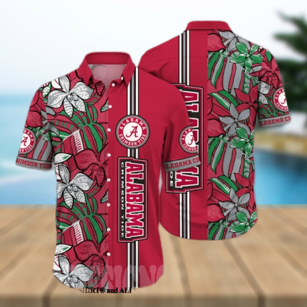 Alabama Crimson Tide NCAA Floral 3D Hawaiian Shirt - Limotees