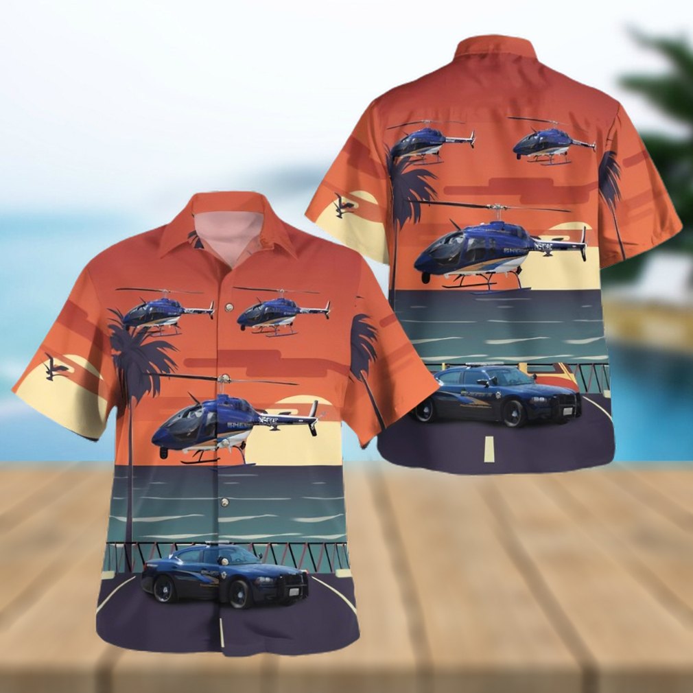 Alameda County California Alameda County Sheriff S Office Dodge Charger And Bell Hawaiian Shirt - Limotees