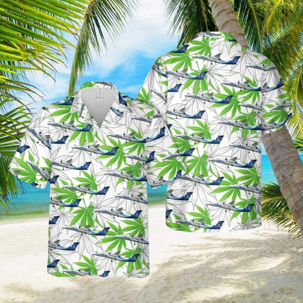 Alaska Airlines Bombardier Q400 Summer Beach Gift 3D Hawaiian Shirt - Limotees