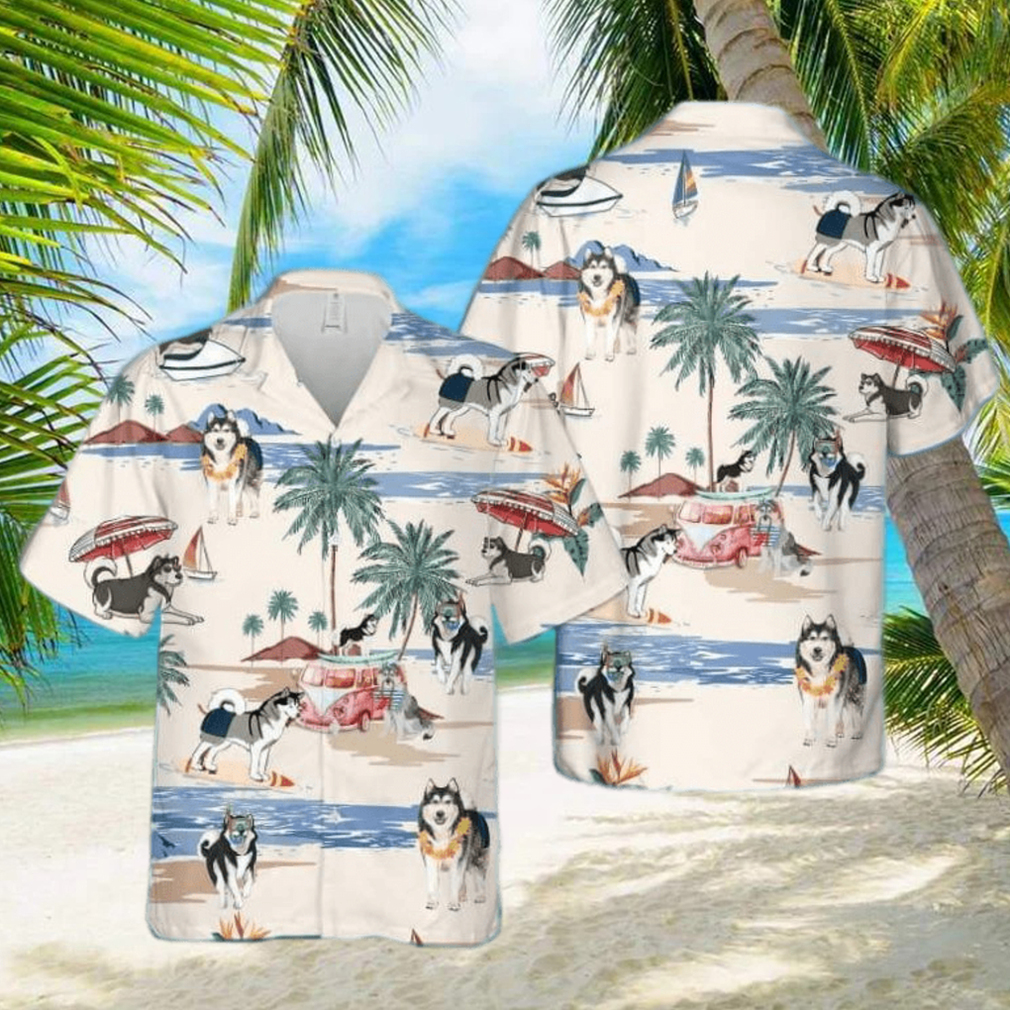 Alaskan Malamute Summer Beach Hawaiian Shirt - Limotees