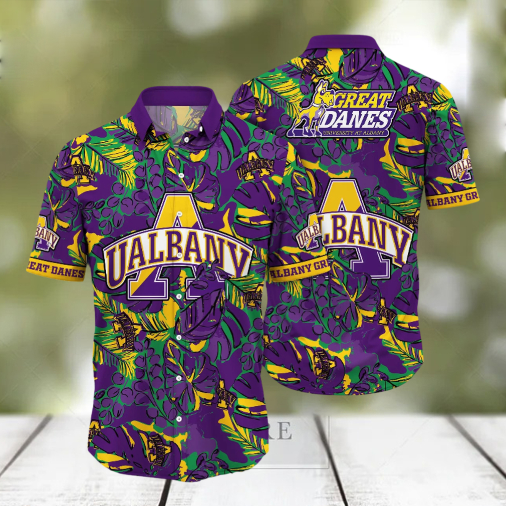 Albany Great Danes NCAA Hawaiian Shirt Vacation Spots Aloha Shirt - Limotees