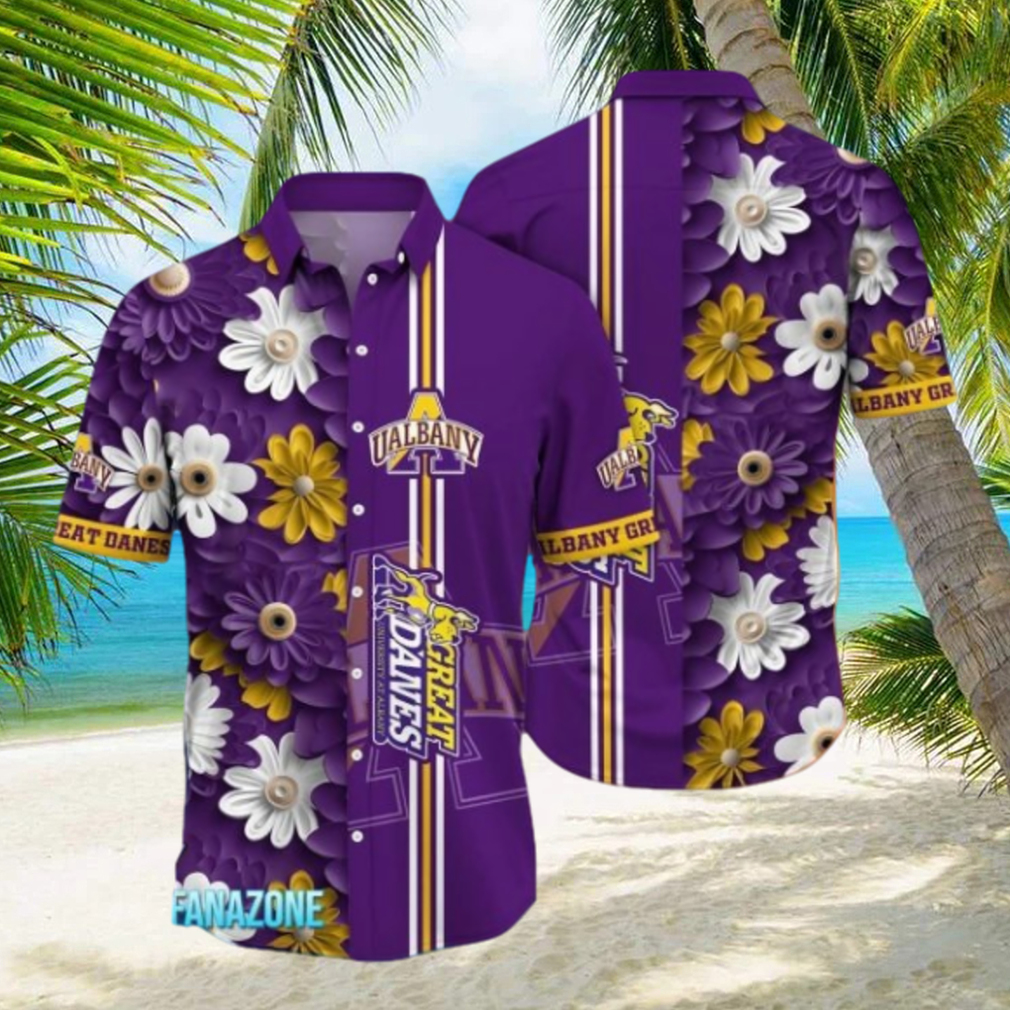 Albany Great Danes NCAA3 Flower Hawaii Shirt For Fans - Limotees