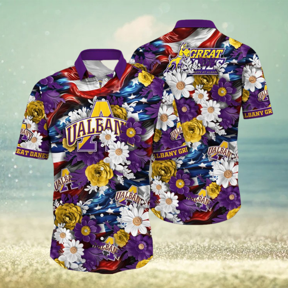 Albany Great Danes NCAA3 Hawaii Shirt Independence Day - Limotees