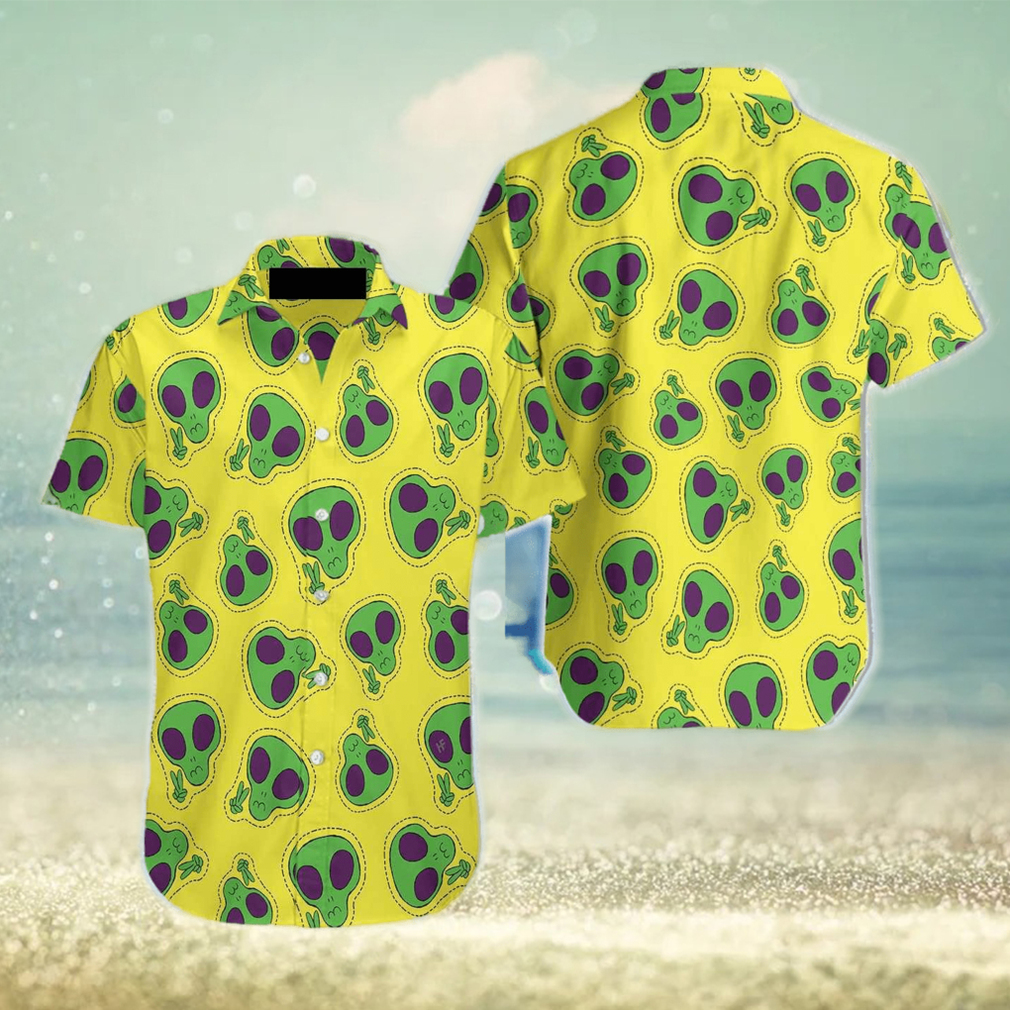 Alien Face Patch Hawaiian Shirt - Limotees