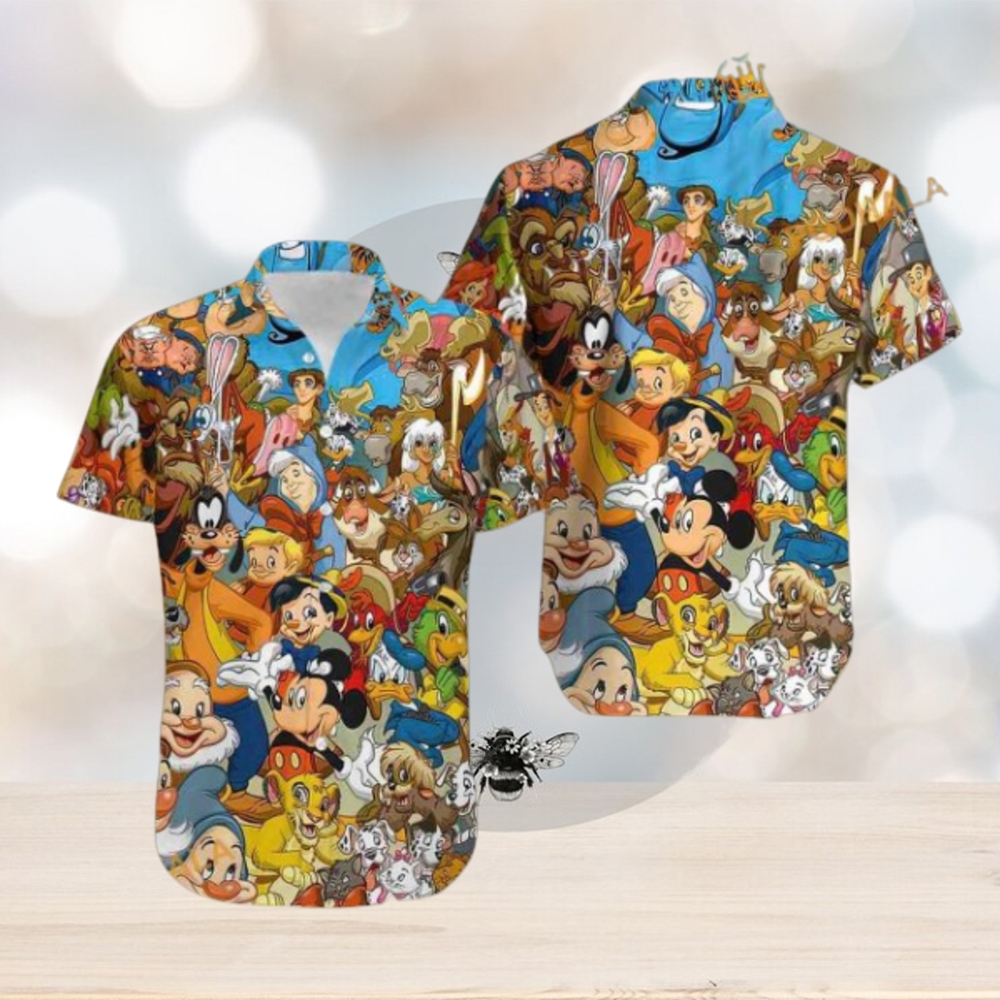 All Characters Disney Hawaiian Shirt, Gifts for Disney Enthusiasts - Limotees