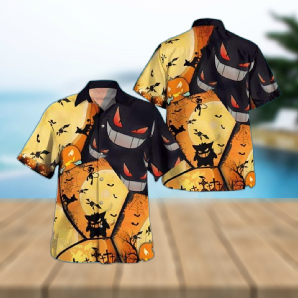 Aloha Gengar Pokemon Hawaiian Shirt Halloween Gift Beach Gift For Friends - Limotees