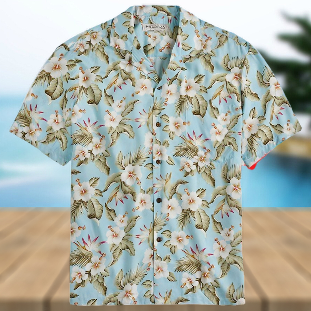 Aloha Hibiscus Sky Blue Beach Summer Awesome Hawaiian Shirt - Limotees