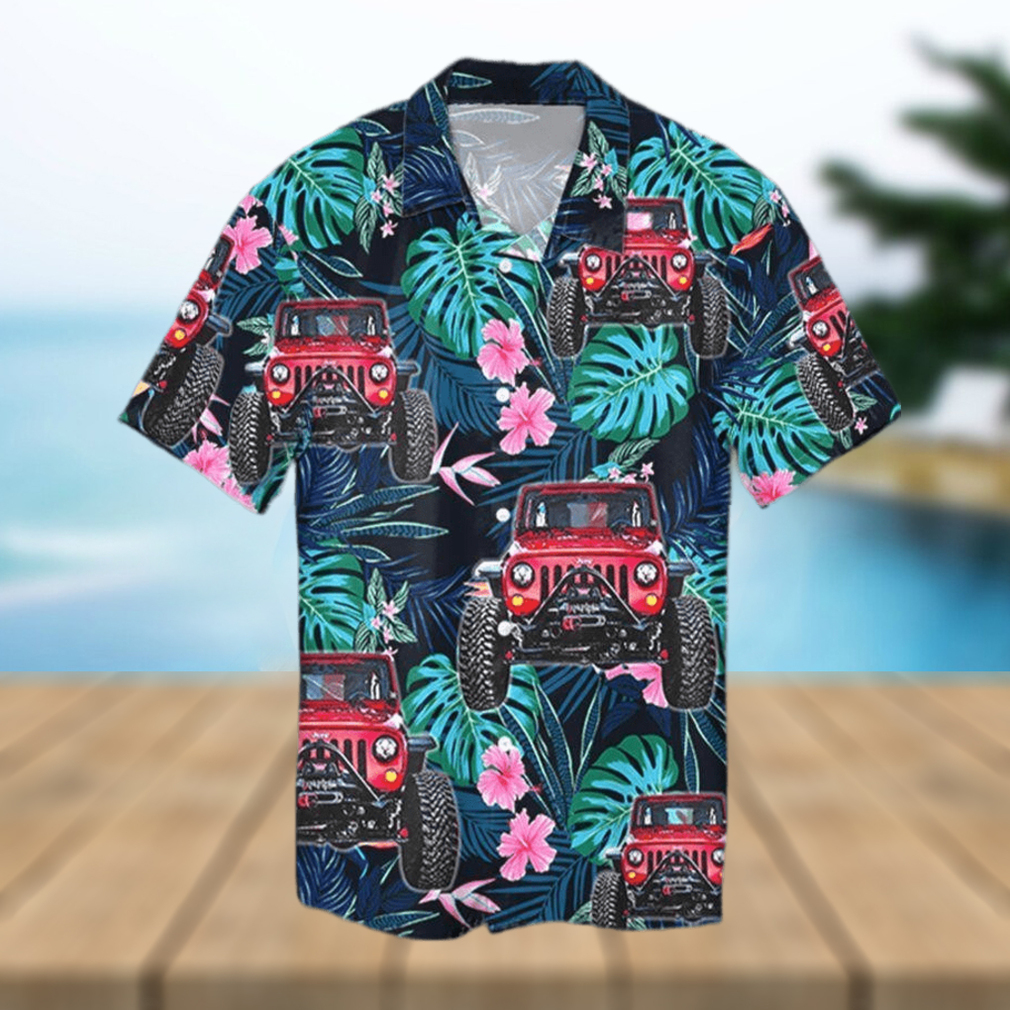 Aloha Jeep Tropical Leaf Unisex Hawaiian Shirts - Limotees