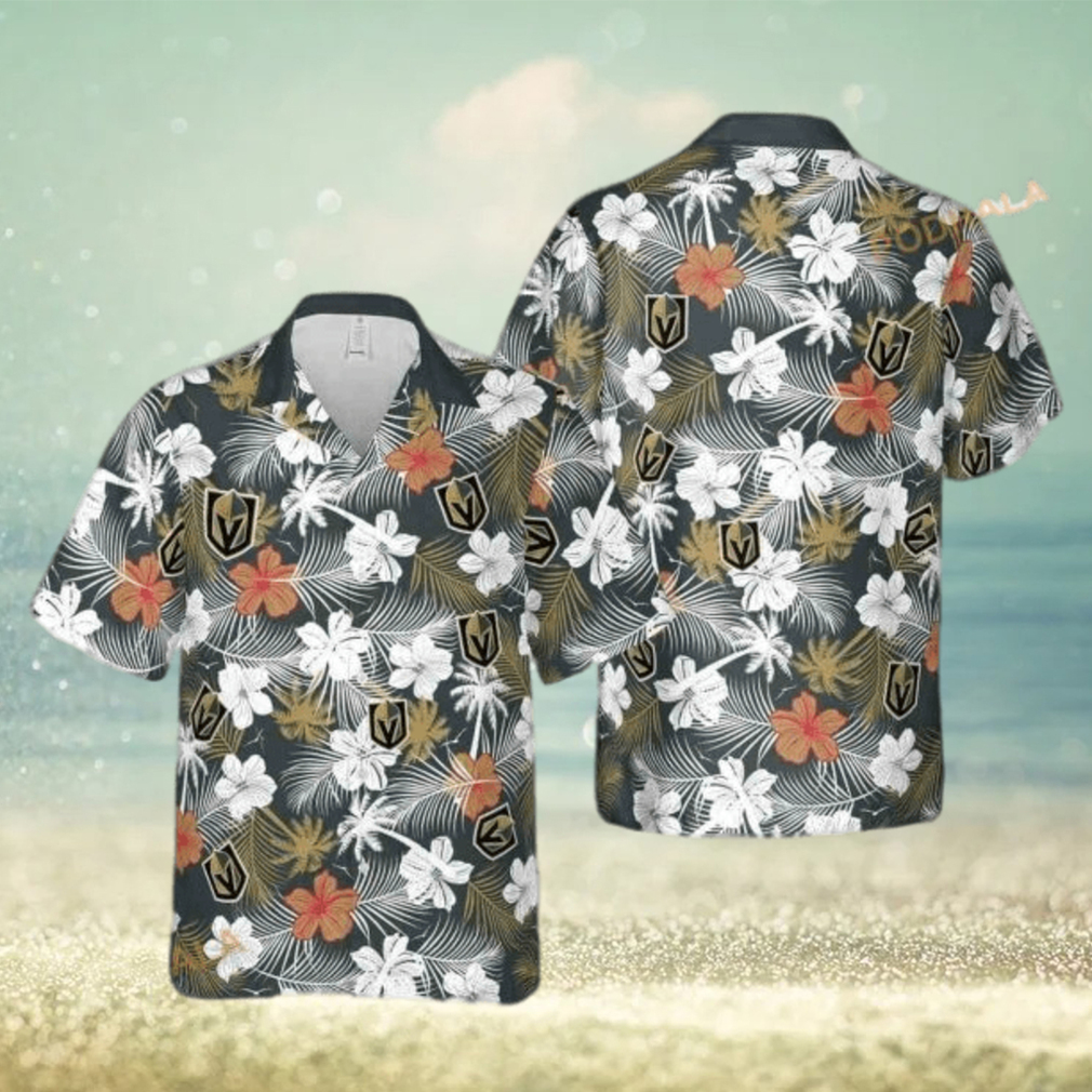 Aloha NHL Vegas Golden Knights Funny Hawaiian Shirt Tropical Flower Pattern - Limotees