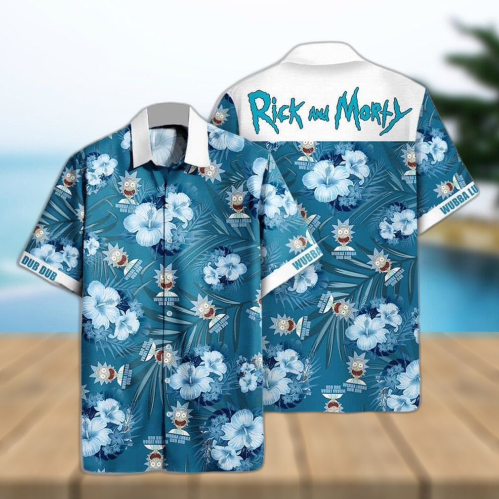 Aloha Rick And Morty Hawaiian Shirt Hibiscus Flowers Pattern Summer Holiday Gift - Limotees