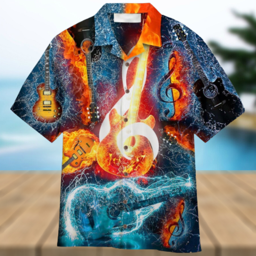 Amazing Music Note Guitar Aloha Hawaiian Shirt Summer Gift Beach Shirt - Limotees