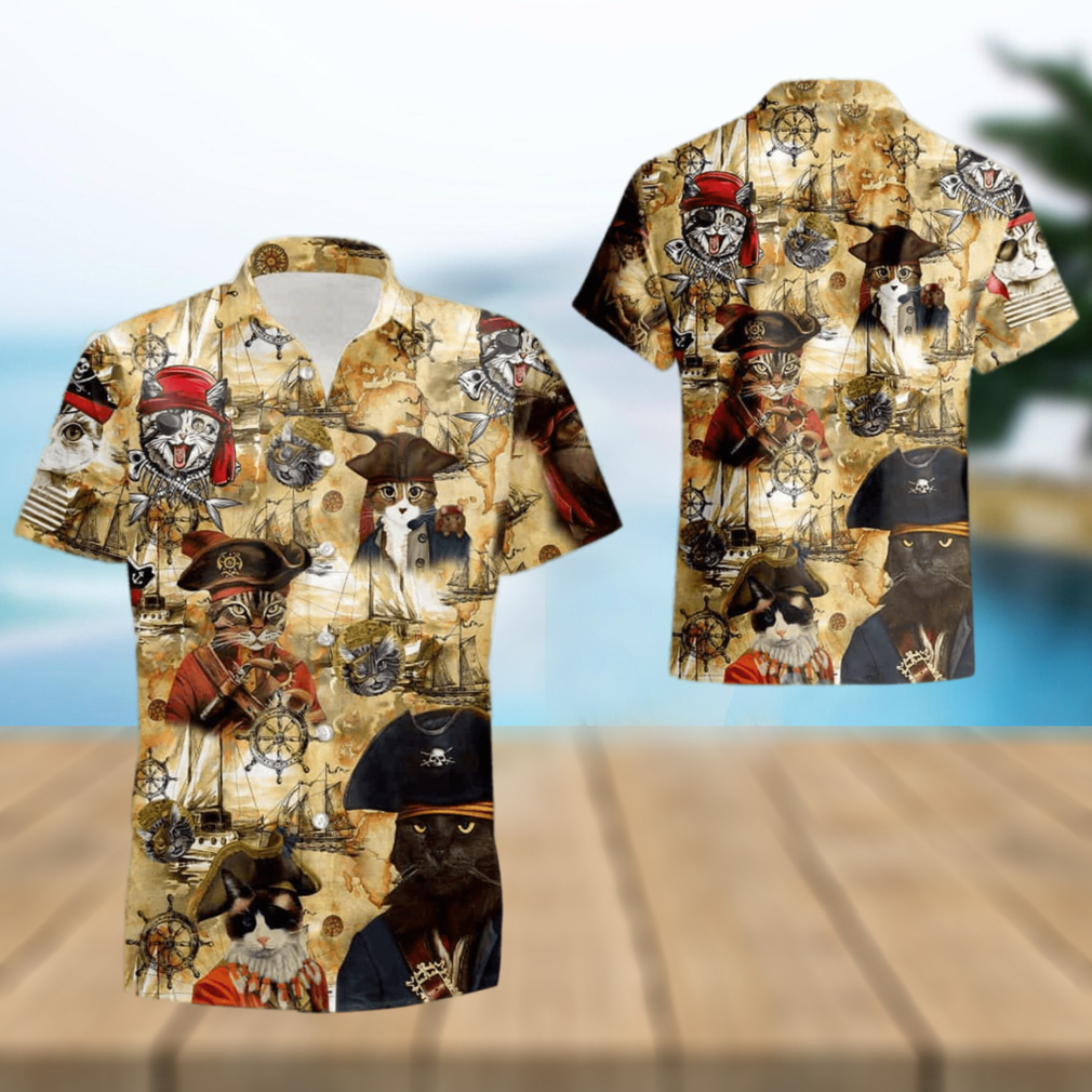 Amazing Pirate Cat Unisex Hobbies Summer Gift Hawaiian Shirt For Men And Women - Limotees