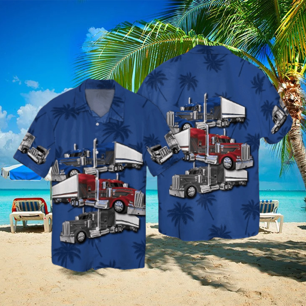 Amazing Truck Navy Pattern Hawaiian Shirts - Limotees