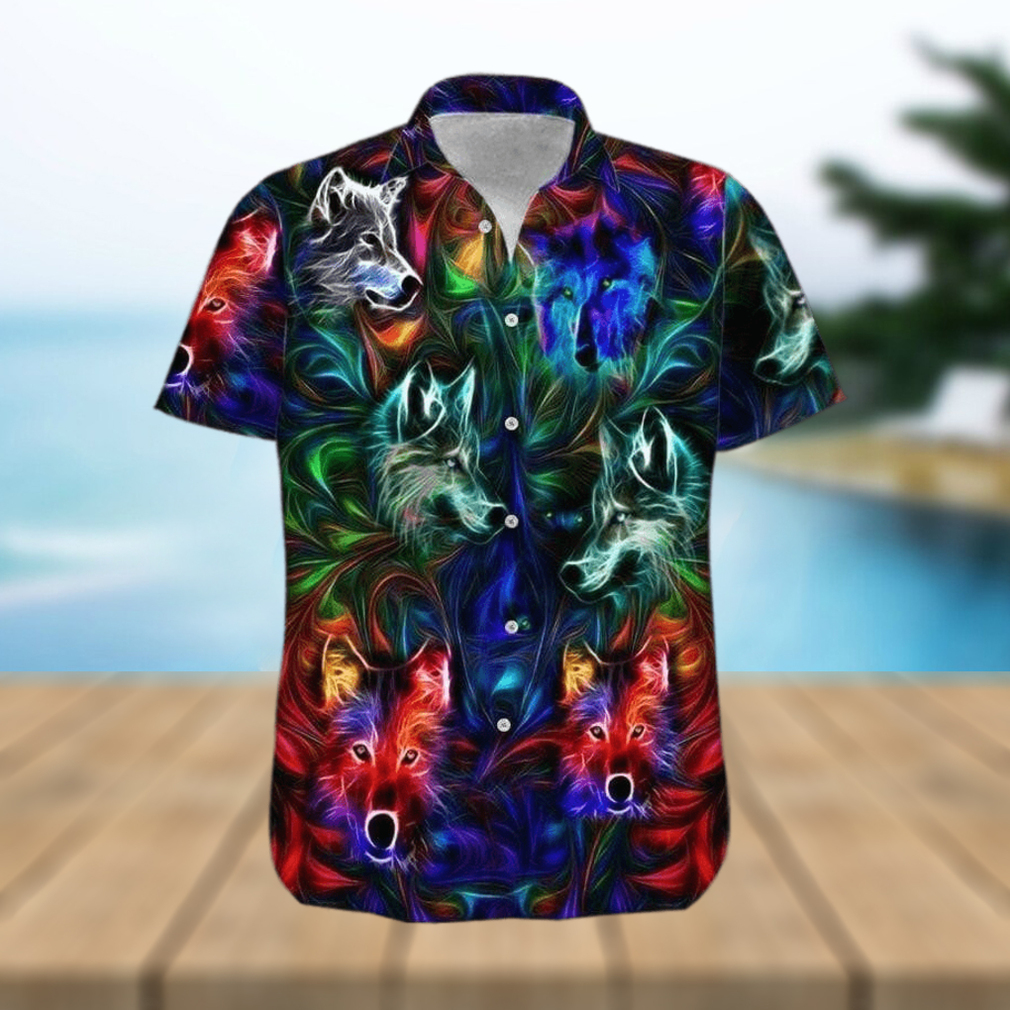 Amazing Wolf Neon Hawaiian Shirt - Limotees