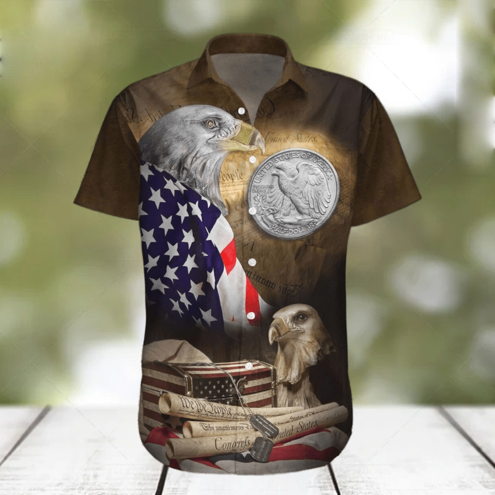 American Flag Eagle We The People Hawaiian Aloha Shirt - Limotees