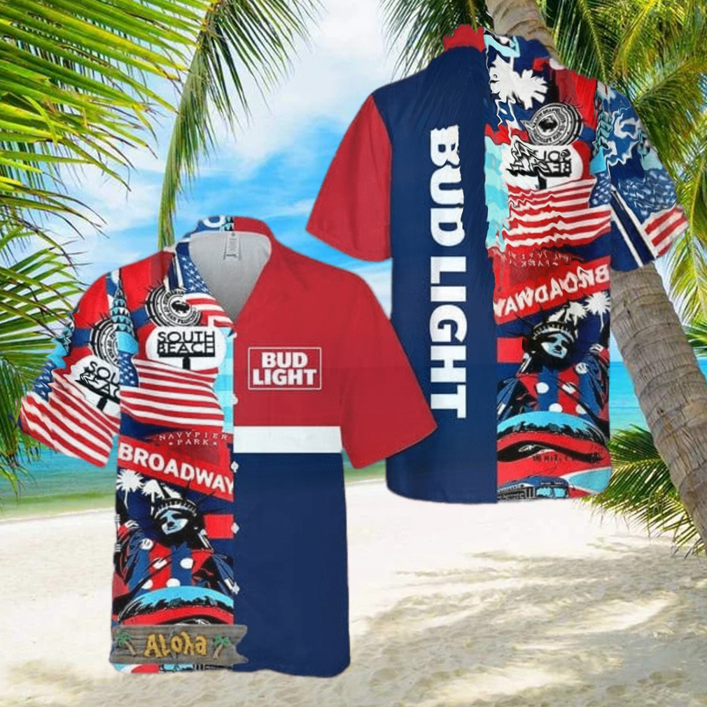 American Independence Day Bud Light Hawaii Shirt For Men And Women Gift Hawaiian Beer - Limotees