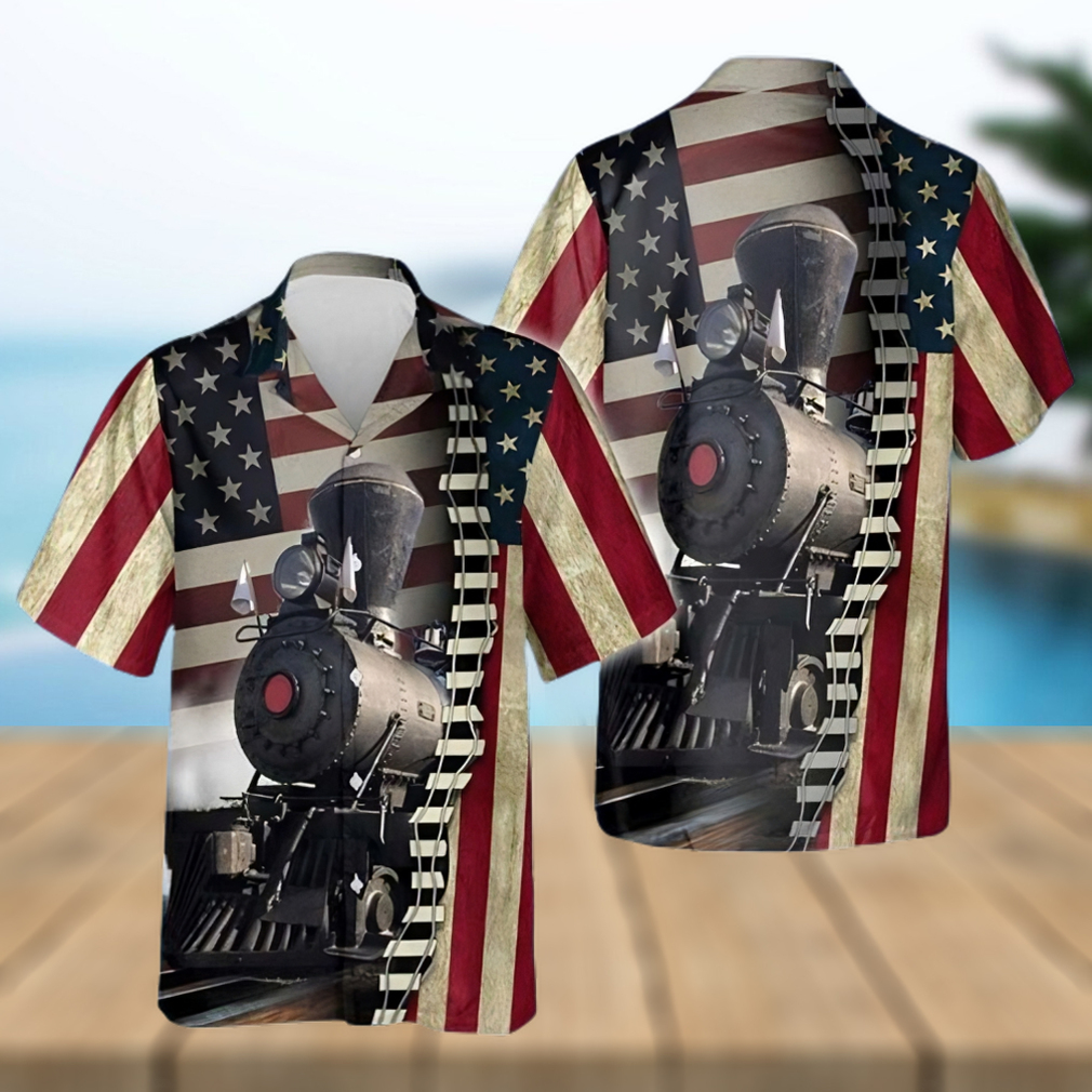 American Type Steam Locomotive Hawaiian Shirt - Limotees