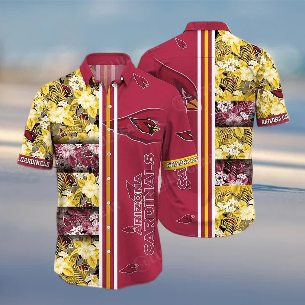 Arizona Cardinals Nfl Graphic Tropical Patterns Hawaiian Shirt 3D Printed Beach Shirt Arizona Cardinals Gifts – Family Gift Ideas That Everyone Will Enjoy - Limotees