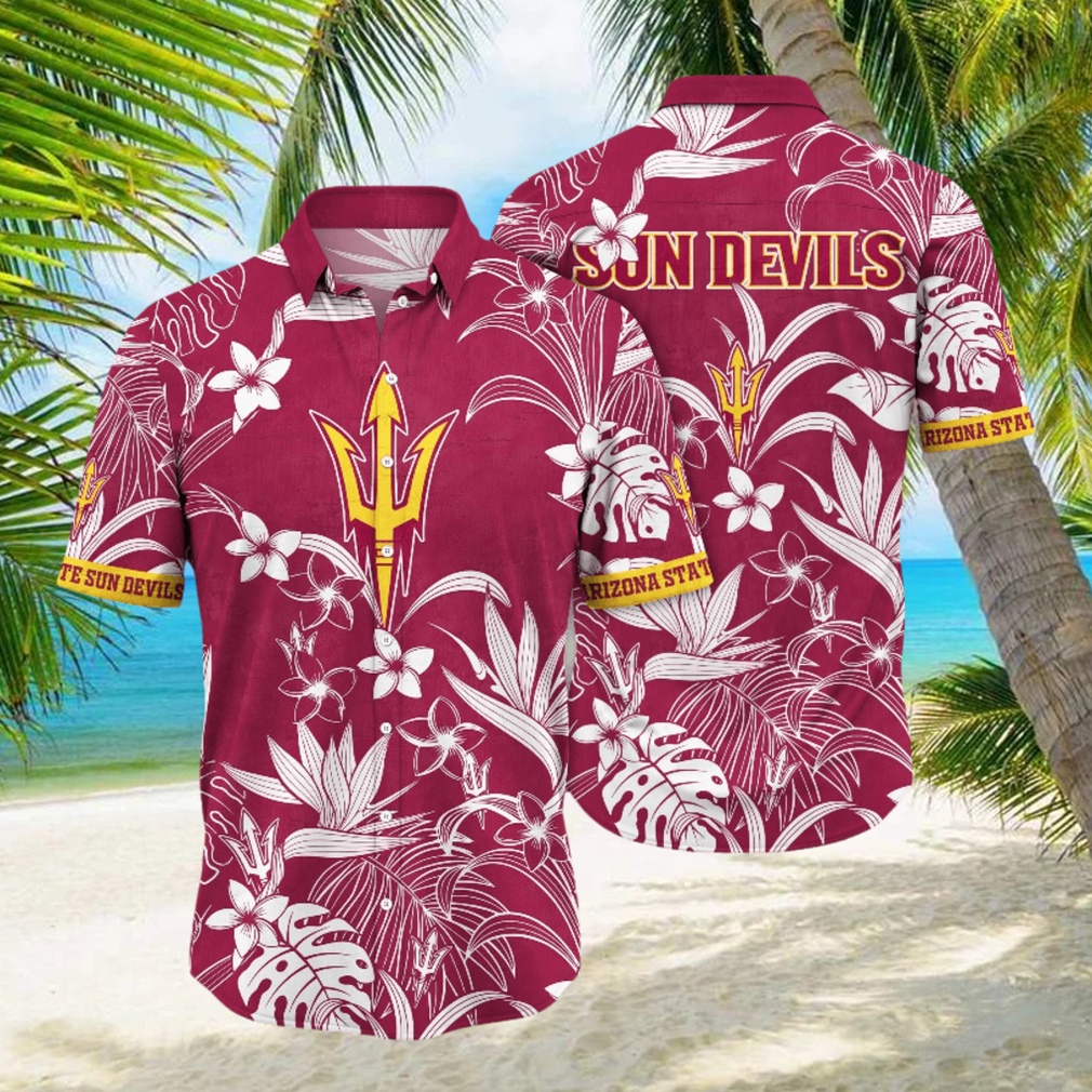 Arizona State Sun Devils NCAA Hawaiian Shirt Bikinistime The Green Pitch Sport Shirts - Limotees