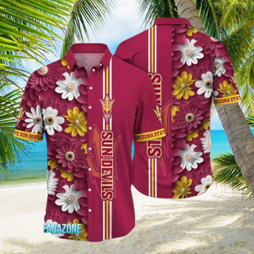 Arizona State Sun Devils NCAA2 Flower Hawaii Shirt For Fans - Limotees